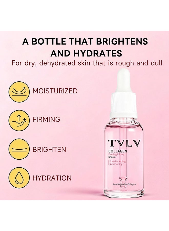 TVLV Moisturizing Hydrating Nourishing Skin-Soothing Brightening Serum with Collagen and Elasticity Firming Essence 30ml - Image 3